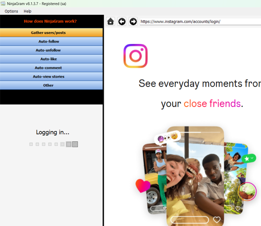 NinjaGram 2026最新版 Instagram营销推广软件 ins加粉点赞