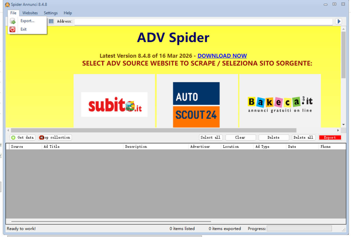 Spider Annunci最新版 广告网站 Kijiji(易趣广告)广告主电话及邮箱提取工具-图片1