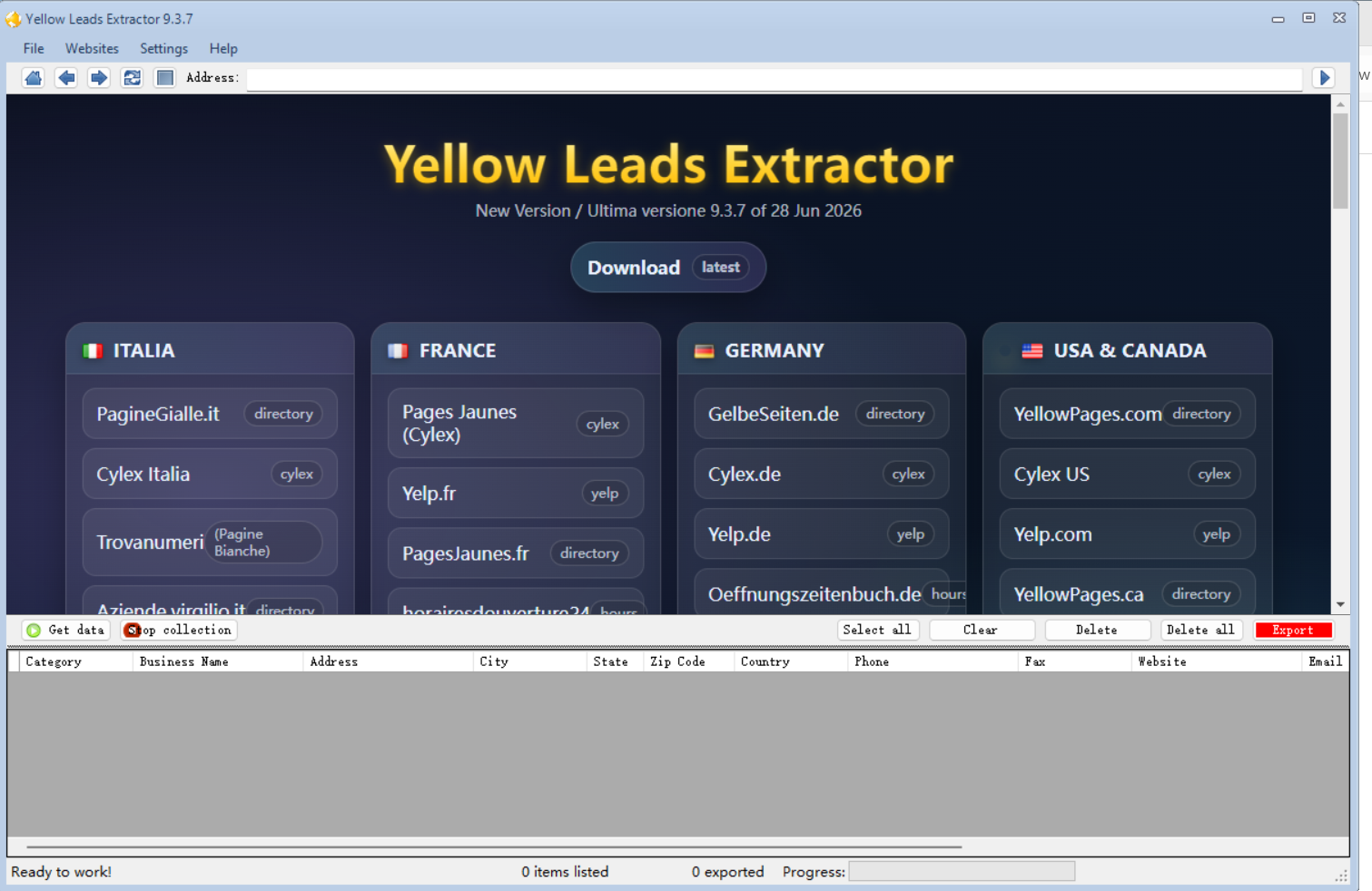 国外客户邮箱电话收集-Yellow Leads Extractor 最新版本 公司黄页信息导出-图片1